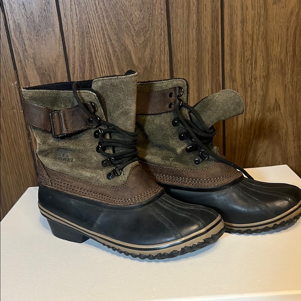Sorel Brown and Black Winter Boots